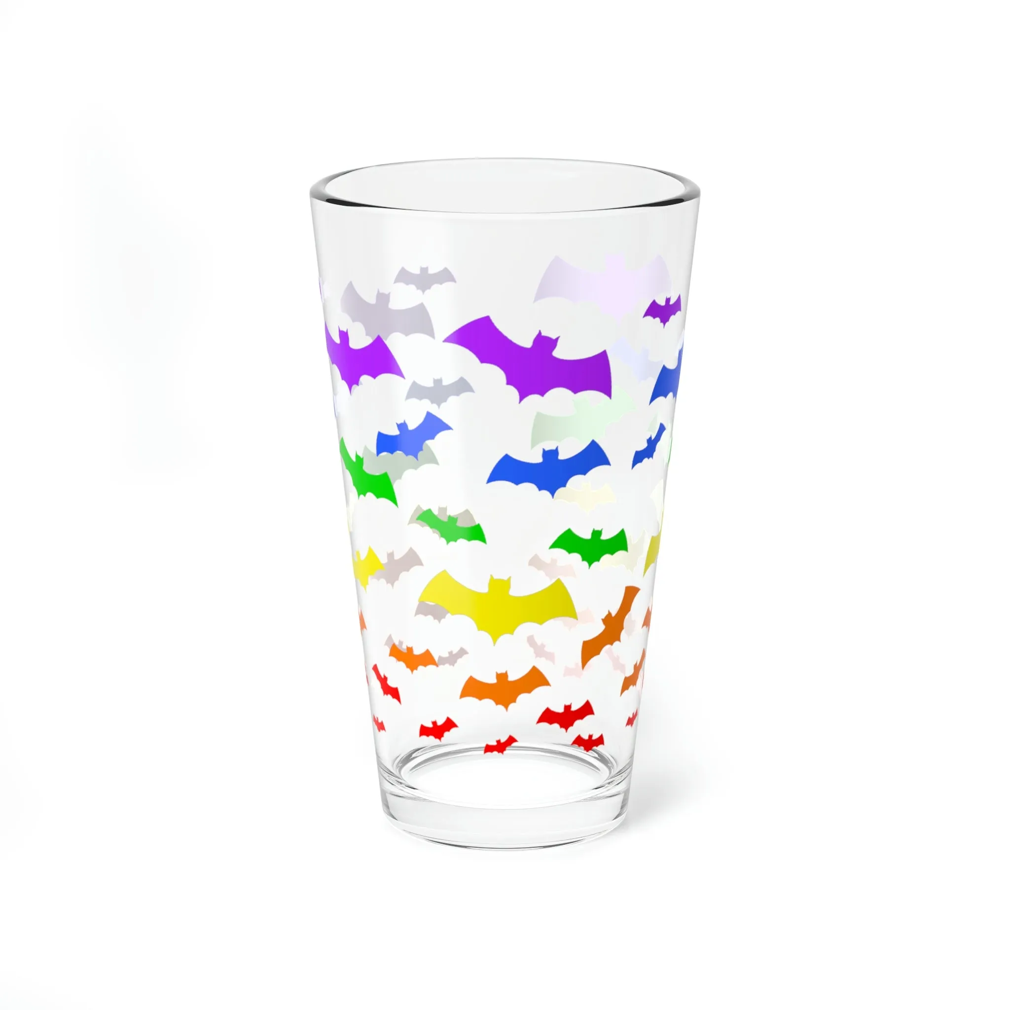 Batty Gay Pride Pint Glass - 16oz - Goth Gay Pride - LGBTQp