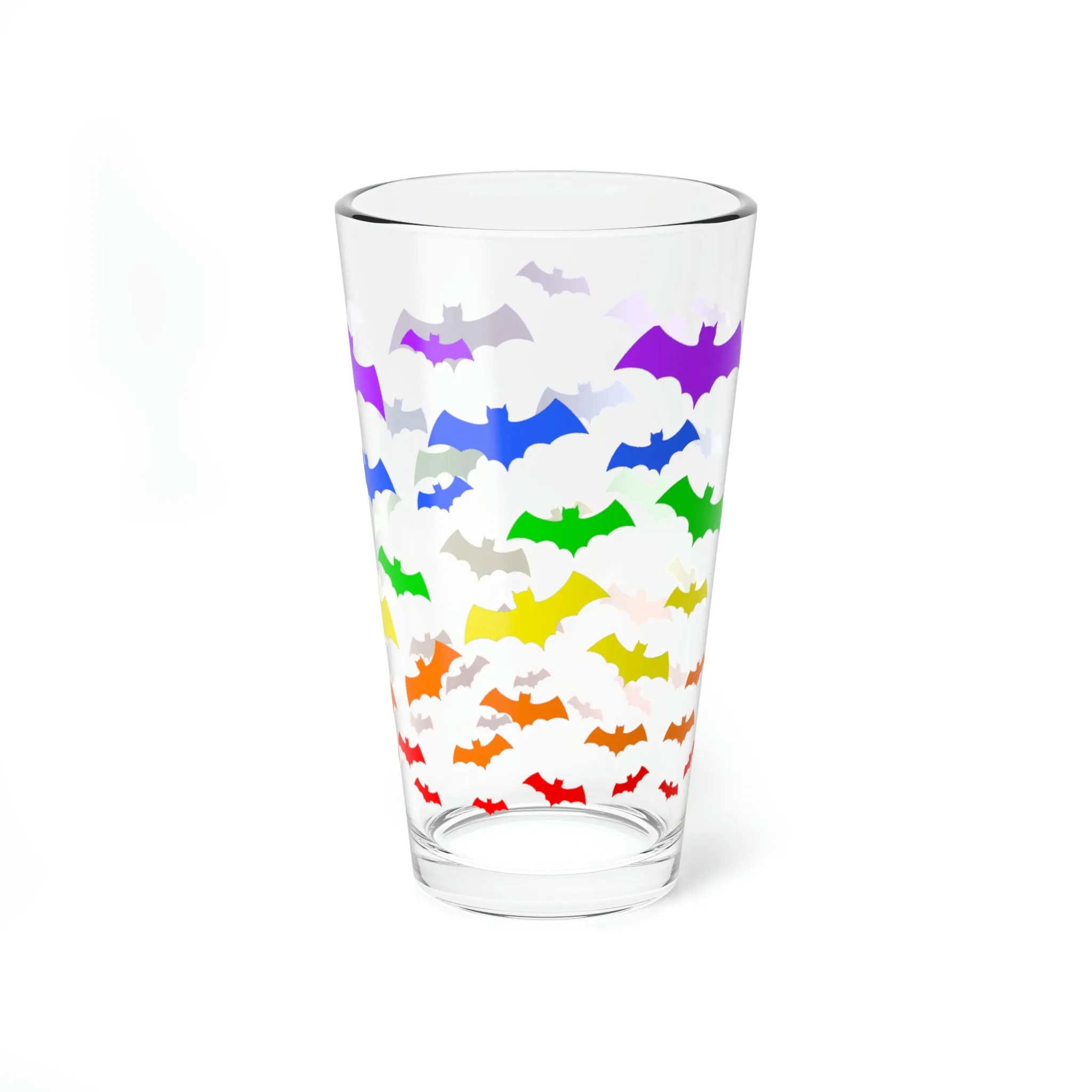 Batty Gay Pride Pint Glass - 16oz - Goth Gay Pride - LGBTQp