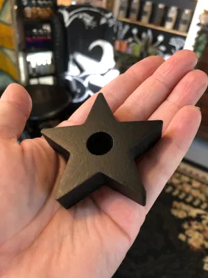 Black Star Chime Candle Holder