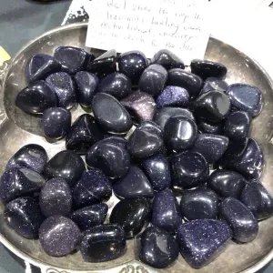 Blue Goldstone - Tumble Stone