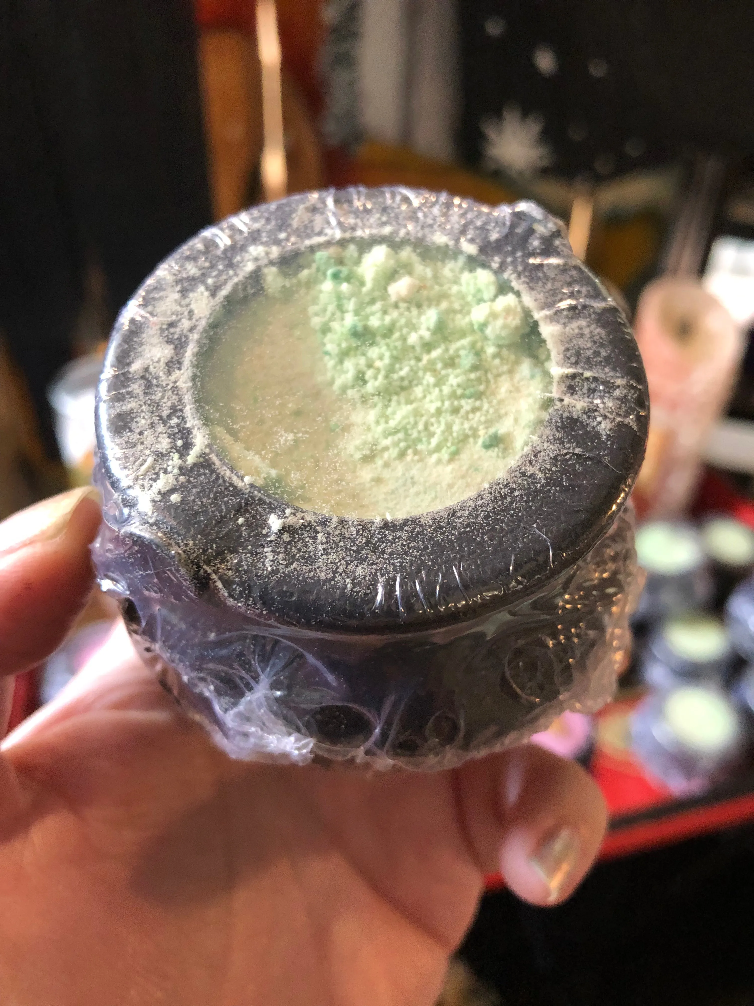 Cauldron Bath Bomb - Purple or Green - Blackberry Sage Scented