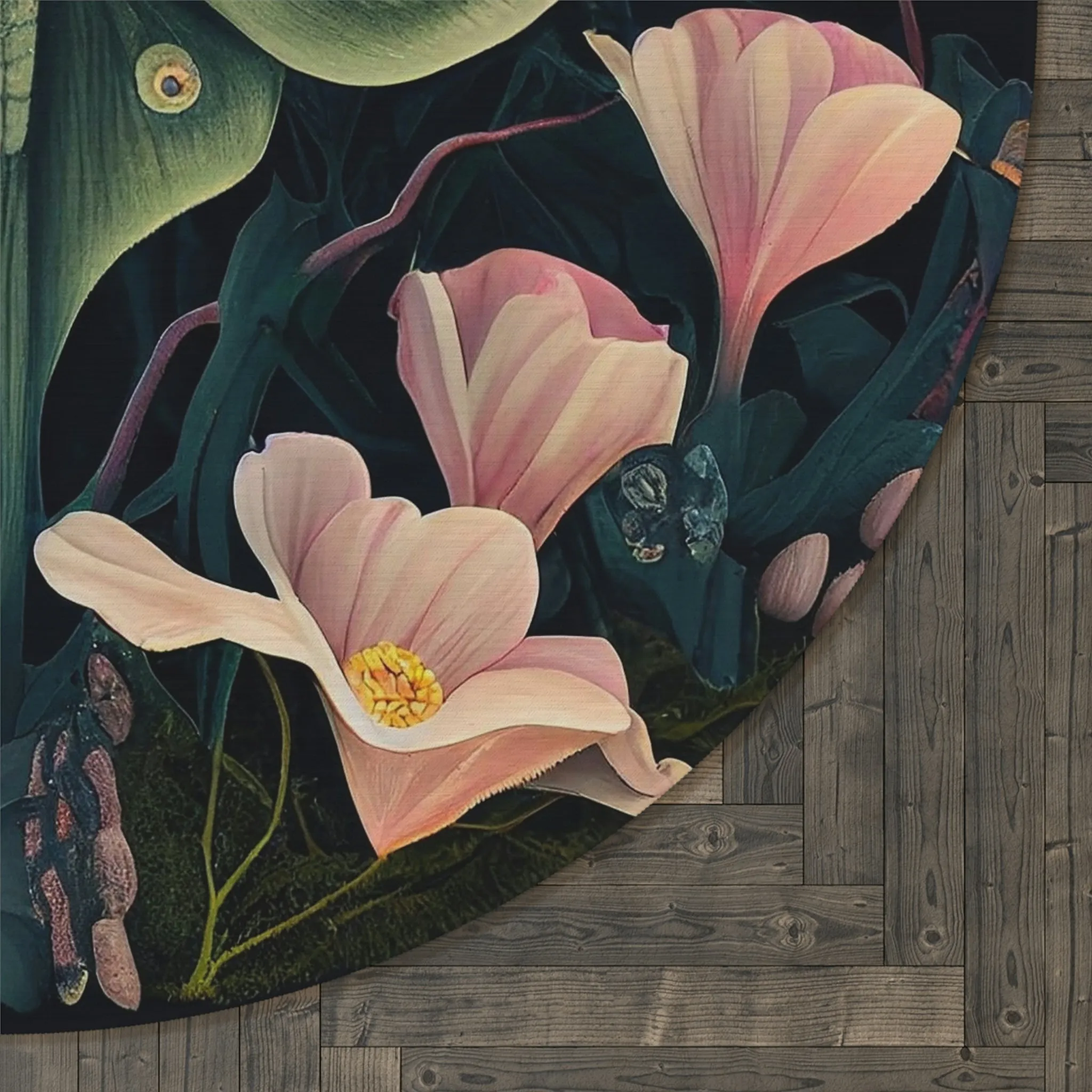 Enchanted Luna Moth Round Rug
