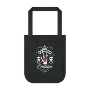 Oddfellows IOOF #225 - Organic Heavy Black Eco-Canvas Tote Bag - Friendship, Love, Truth
