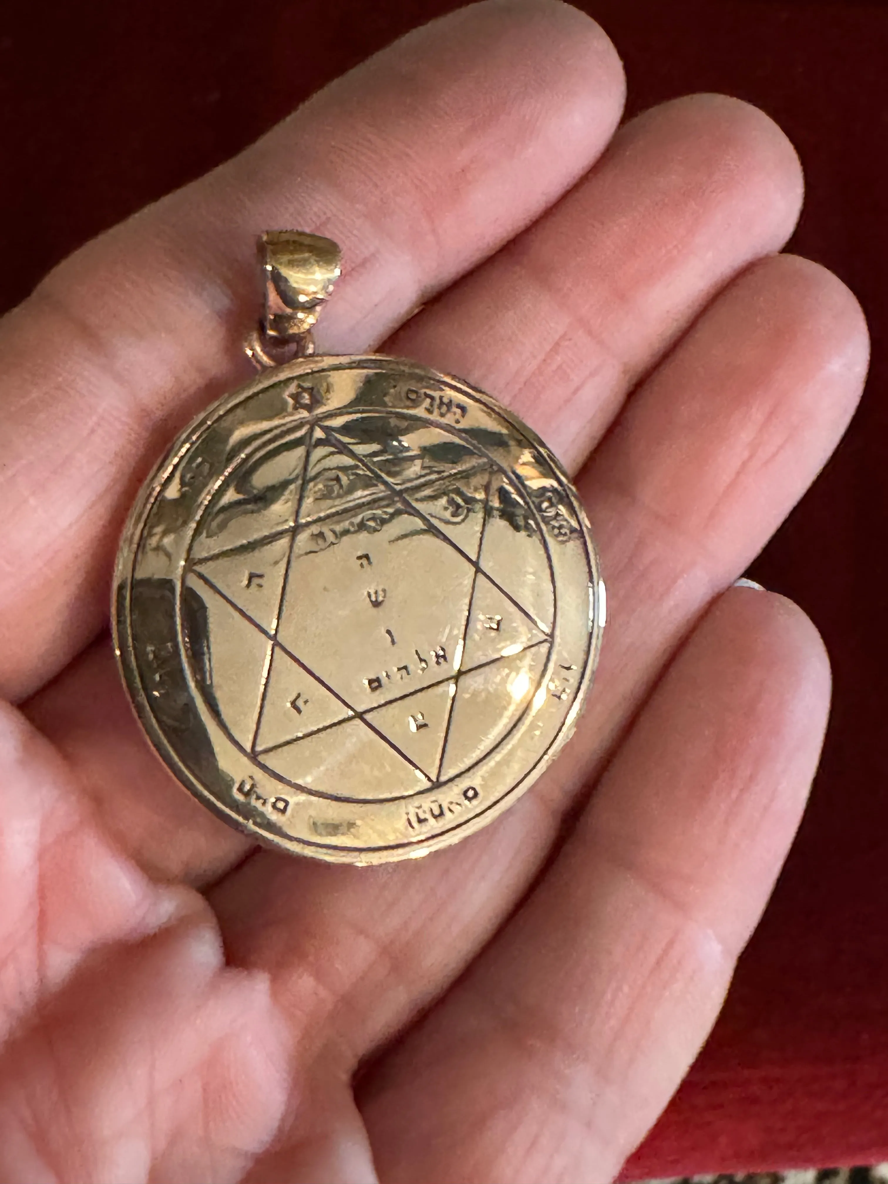 Pentacles of Solomon Pendant - From the Grimoire Key of Solomon - Talisman