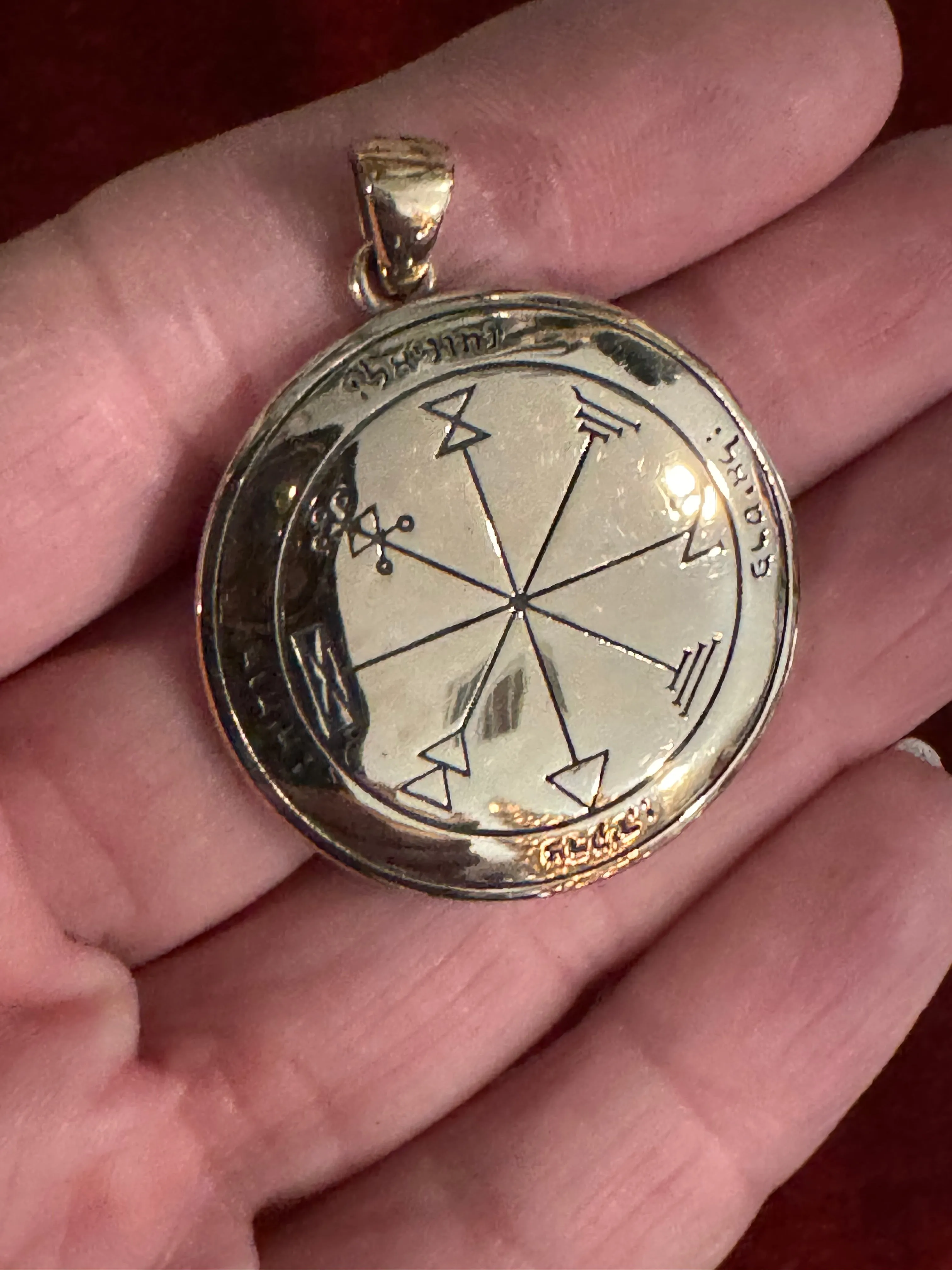 Pentacles of Solomon Pendant - From the Grimoire Key of Solomon - Talisman