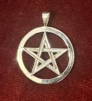 Pentagram Pendant  - Sterling Silver - Pentacle - Pagan - Witchcraft