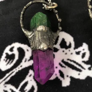 SNF TWO TONE QUARTZ NECKLACE