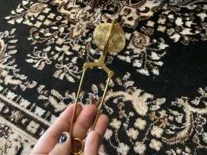Stainless (Gold) Mesh Tea Ball with Spring Action Handle
