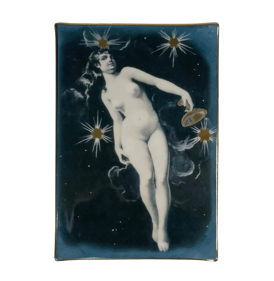 Star Lady Trinket Dish - Porcelain Tray - Ceramic - Zodiac