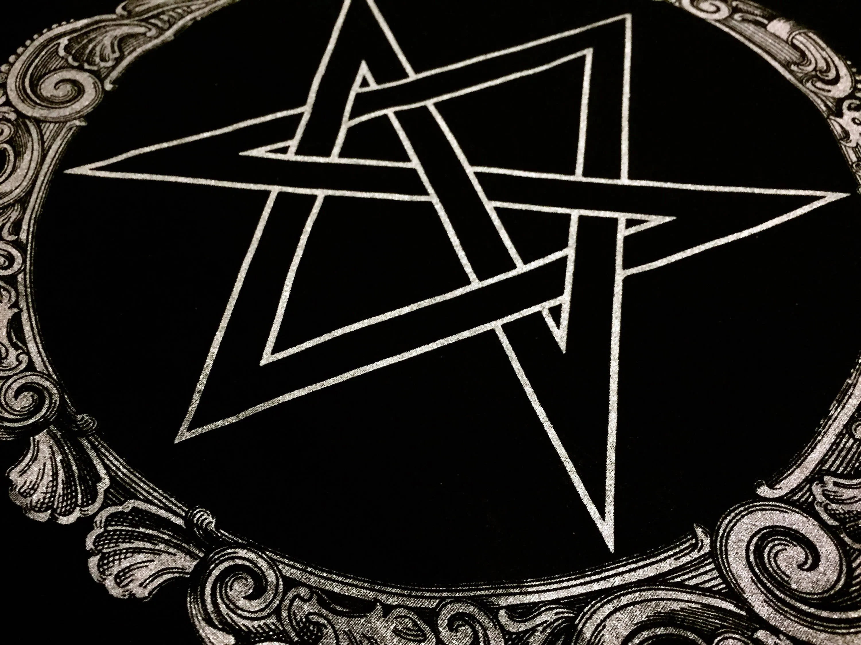 Thorn & Moon Altar Cloth - Unicursal Hexagram