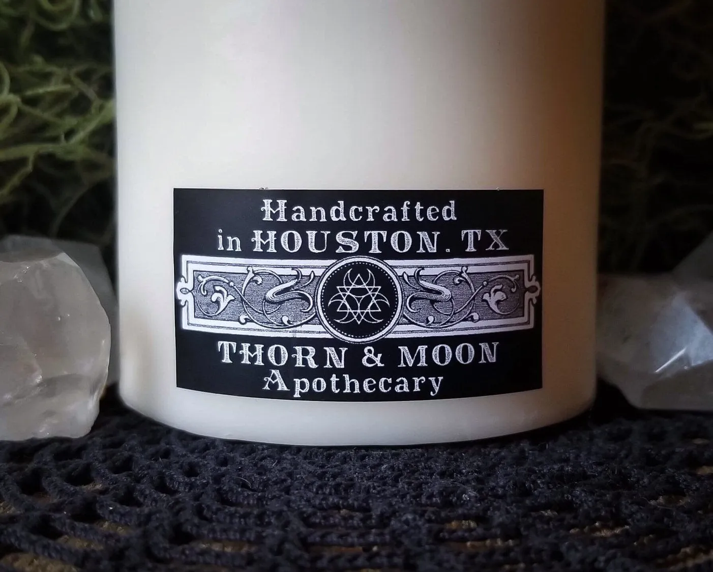 Thorn & Moon Moonflower Candle- The Poison Garden Collection - Datura stramonium - Thornapple - Baneful Flora - Decorative 6" Pillar Candle