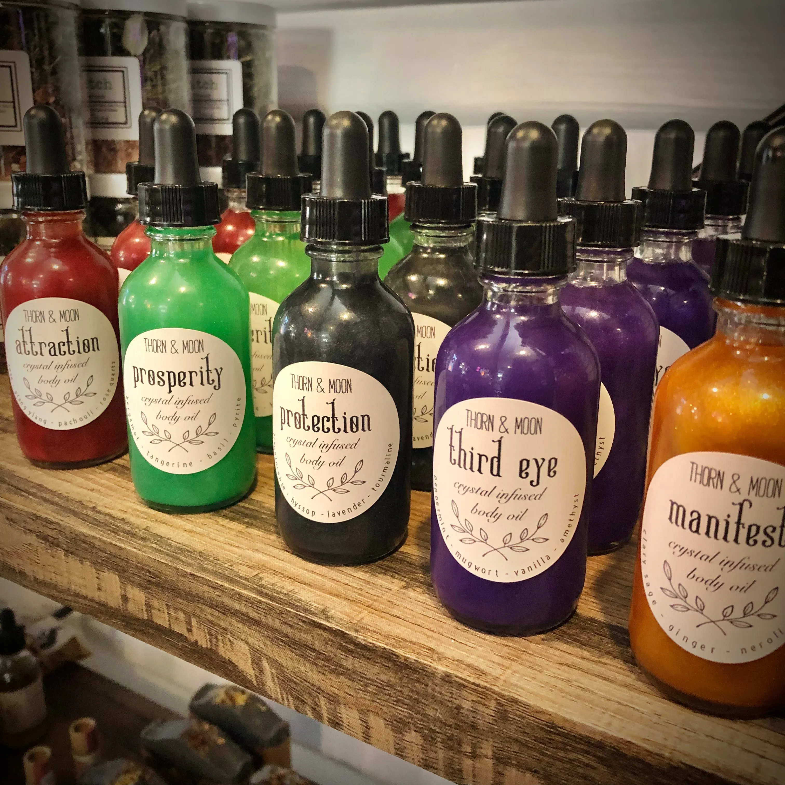 Thorn and Moon Crystal Infused Body Oil - Third Eye